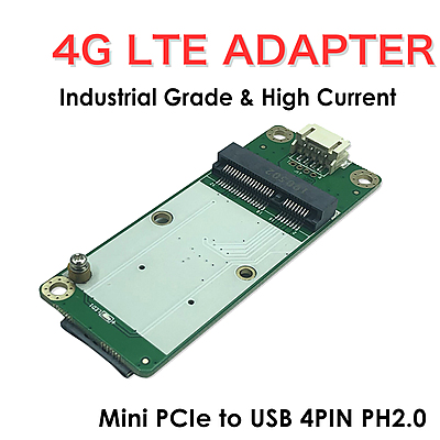 4G LTE Mini PCIe to USB 2.0 Adapter with SIM Slot – 4PIN PH2.0 Connector for WWAN Modules Like Quectel EC25/EC20, Ideal for Routers, IoT, CCTV & Embedded Devices