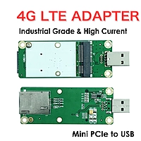 Mini PCIe to USB Adapter with SIM Slot – Industrial 4G LTE Modem Converter for Quectel EC25/EC20, Ideal for Raspberry Pi, Routers, IoT, M2M, CCTV Applications