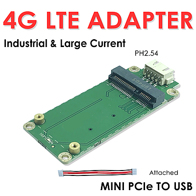 4G LTE Industrial Mini PCIe to 4PIN PH2.54 USB Adapter with SIM Slot – USB 2.0 Connector for LTE Modules like Quectel EC25, Ideal for IoT, M2M, Raspberry Pi