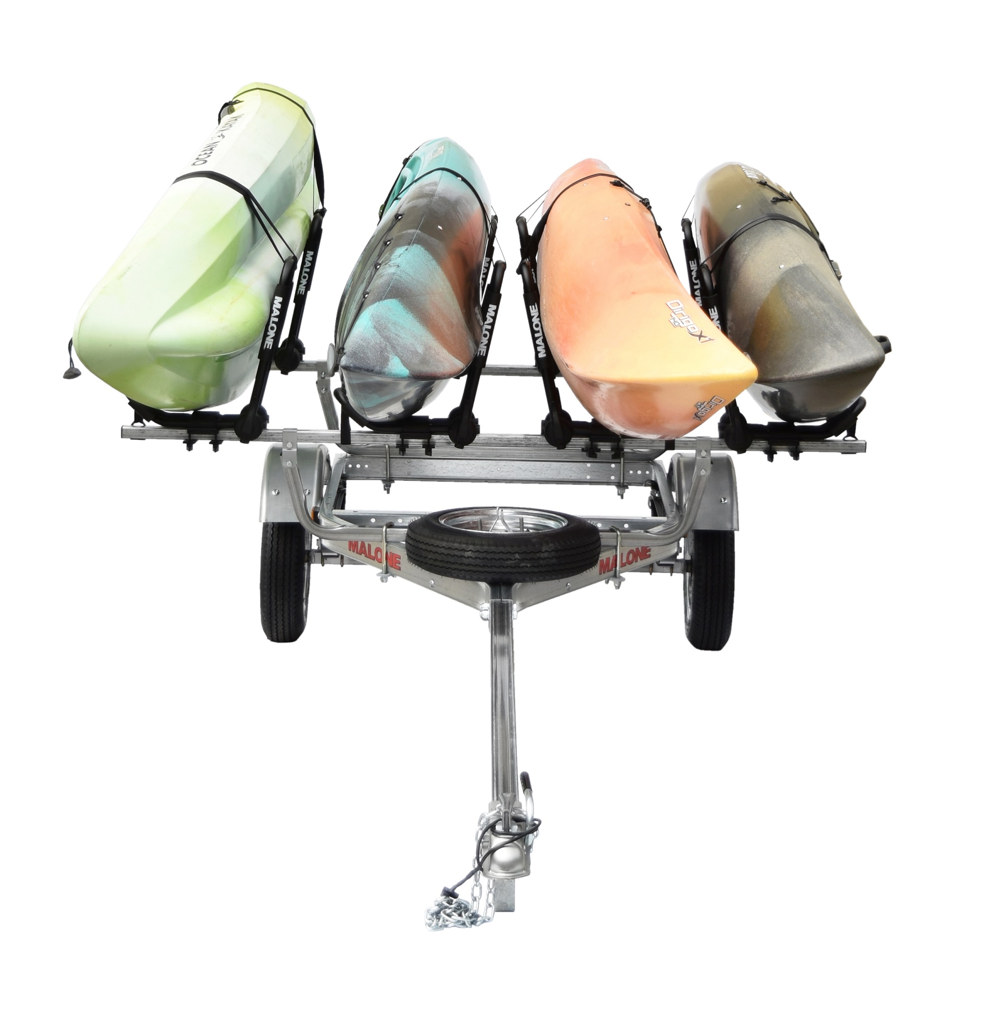 Malone MicroSport 4 Kayak Trailer Package w/J Racks Malone MicroSport 4 Kayak Trailer Package w/J Racks