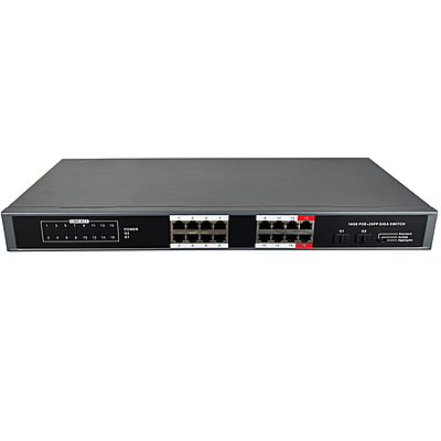 16-Port Gigabit PoE+ Switch with 2 SFP Slots | 280W Budget | 30W per Port