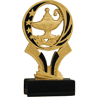 MidNite Star Resin Trophy-Lamp-Of-Knowledge-6in.