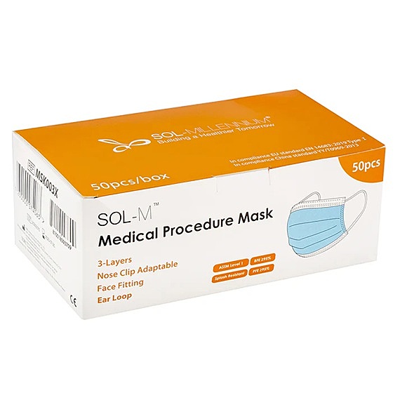 Sol-M® Level 1 Procedure Masks – ASTM Level 1