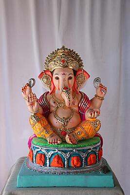 Ashtvinayak Ganpati | POP Ganpati | 20 Inches Height | MSKK-0011-POP-20-ASHTV-PSKK-DNOA Ashtvinayak Ganpati | POP Ganpati | 20 Inches Height | MSKK-0011-POP-20-ASHTV-PSKK-DNOA