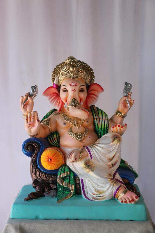 Furniture Ganpati | POP Ganpati | 18 Inches Height | MSKK-0015-POP-18-FURNI-PSKK-DNOA