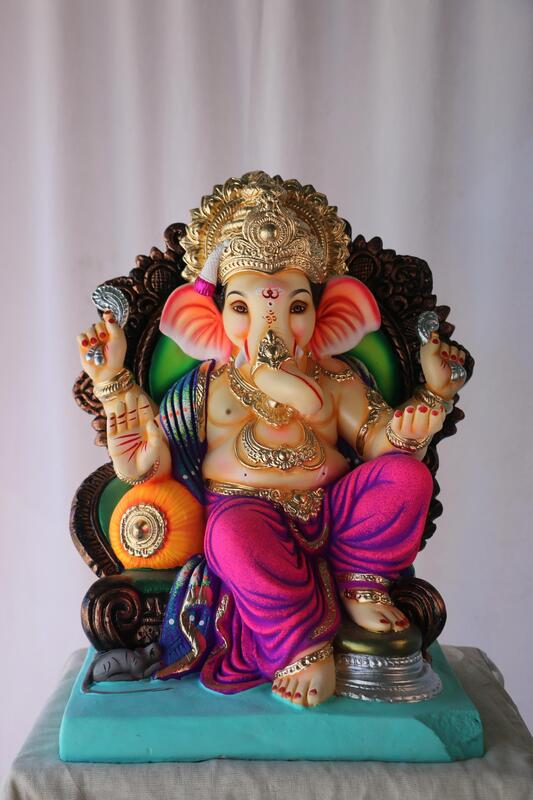Prabhaval Furniture Ganpati | POP Ganpati | 19 Inches Height | MSKK-0018-POP-19-PRABH-PSKK-DNOA Prabhaval Furniture Ganpati | POP Ganpati | 19 Inches Height | MSKK-0018-POP-19-PRABH-PSKK-DNOA
