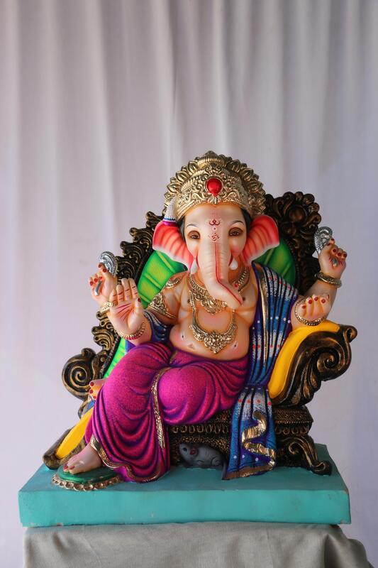 Sofa Prabhaval Ganpati | POP Ganpati | 20 Inches Height | MSKK-0023-POP-20-SOFAP-PSKK-DNOA