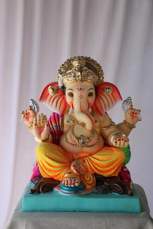 Motha Kaan Ganpati | POP Ganpati | 19 Inches Height | MSKK-0024-POP-19-MOTHA-PSKK-DNOA