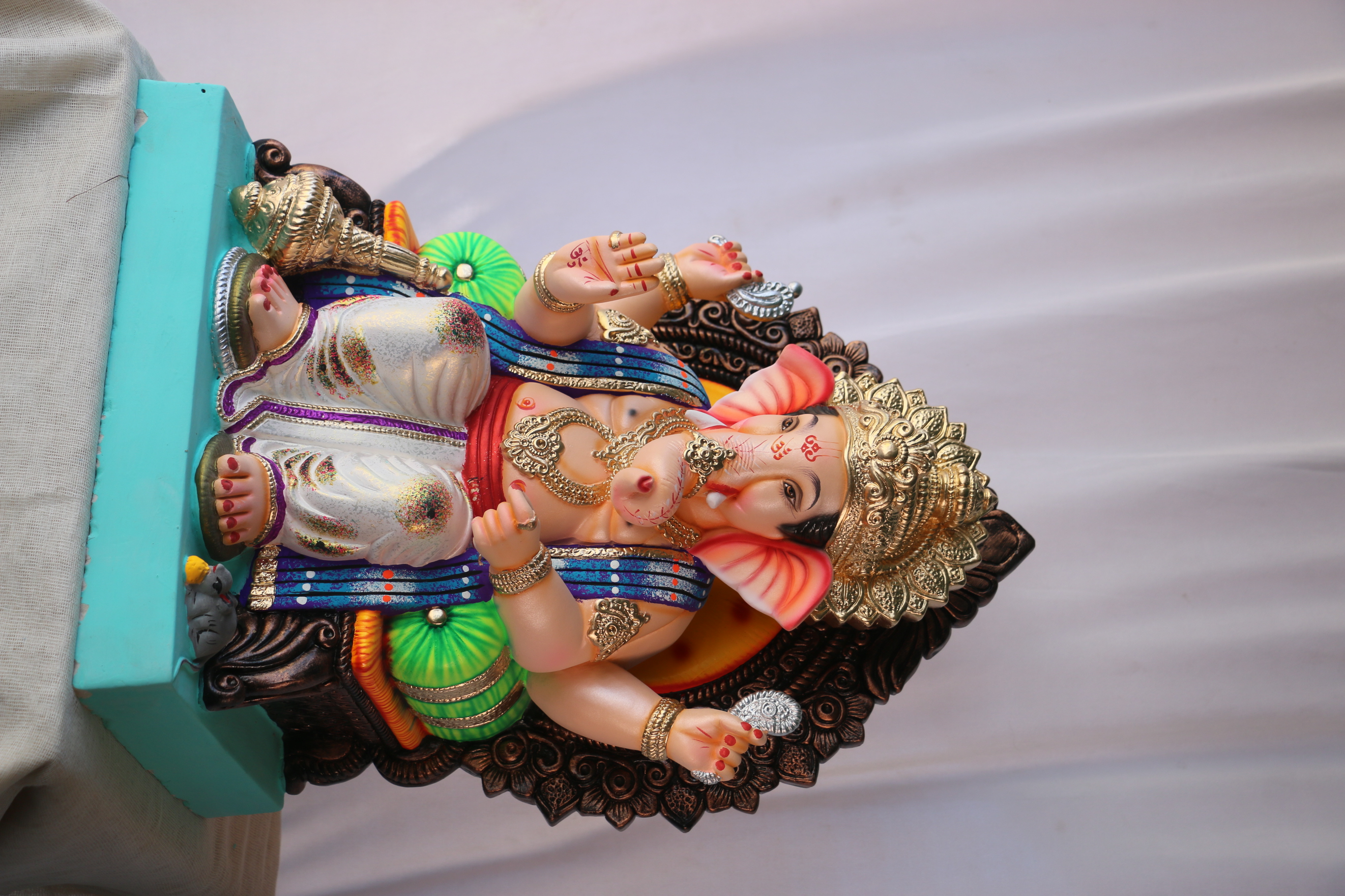 Navin Laalbaug Ganpati | POP Ganpati | 19 Inches Height | MSKK-0026-POP-19-NAVIN-PSKK-DNOA-V01