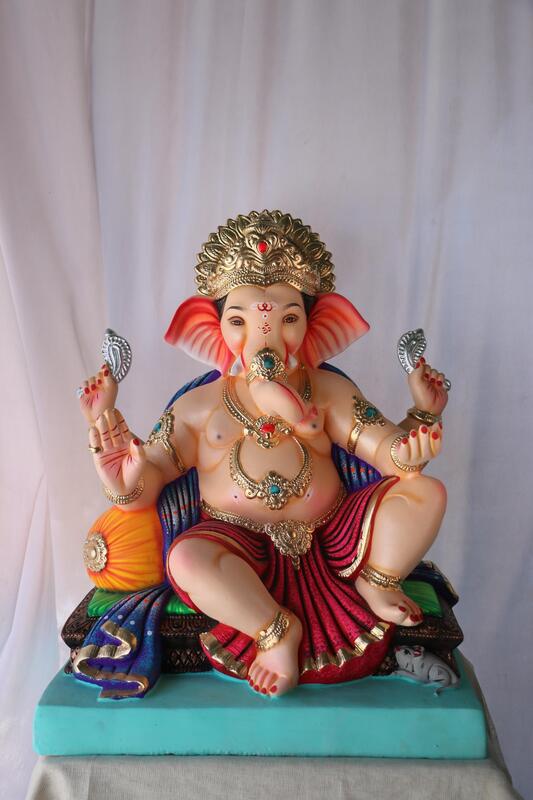 Padmaasan Ganpati | POP Ganpati | 20 Inches Height | MSKK-0028-POP-20-PADMA-PSKK-DNOA Padmaasan Ganpati | POP Ganpati | 20 Inches Height | MSKK-0028-POP-20-PADMA-PSKK-DNOA