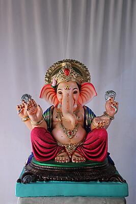 Mhaisuri Ganpati | POP Ganpati | 23 Inches Height | MSKK-0046-POP-23-MHAIS-PSKK-DNOA