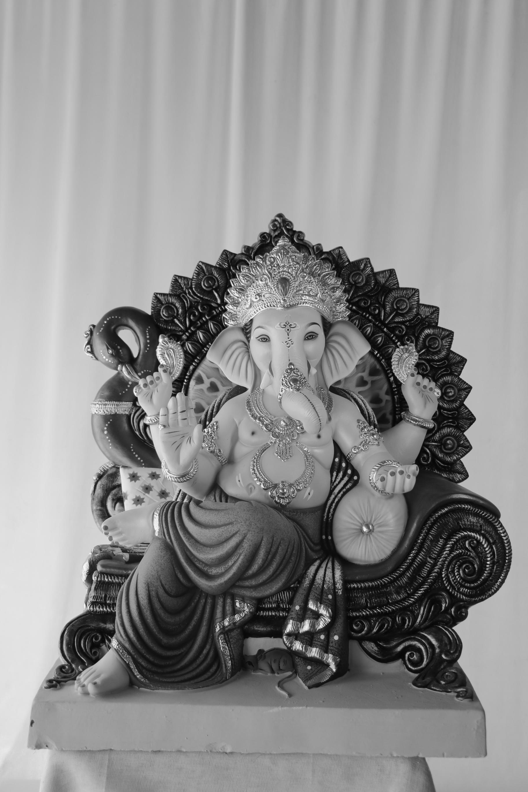 Mayur Furniture Ganpati | POP Ganpati | 25 Inches Height | MSKK-0050-POP-25-MAYUR-PSKK-DNOA