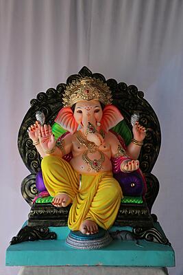 Weling Prabhaval Ganpati | POP Ganpati | 25 Inches Height | MSKK-0051-POP-25-WELIN-PSKK-DNOA