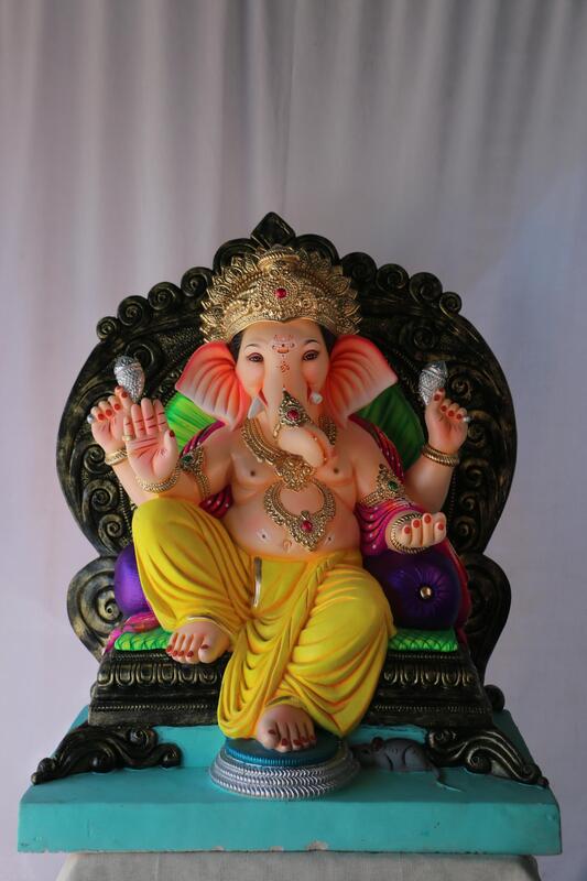 Weling Prabhaval Ganpati | POP Ganpati | 25 Inches Height | MSKK-0051-POP-25-WELIN-PSKK-DNOA