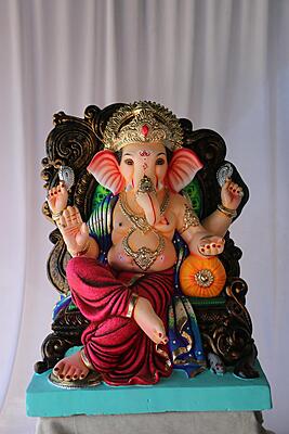 Hatti Aadvi Koch Ganpati | POP Ganpati | 24 Inches Height | MSKK-0061-POP-24-HATTI-PSKK-DNOA
