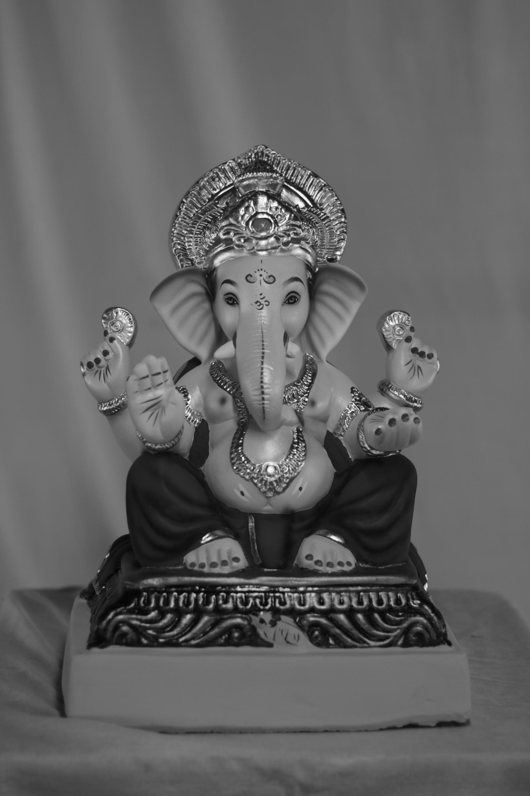 Mhaisuri Ganpati | Eco Friendly Shadu Mati Ganpati | 14 Inches Height | MSKK-0004-SHA-14-MHAIS-PSKK-DNOA-VXX
