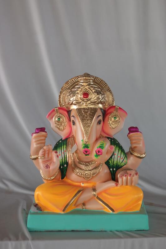 Dagdusheth Ganpati | Shadu Mati Ganpati | 16 Inches Height | MSKK-0006-SHA-16-DAGDU-PSKK-DNOA