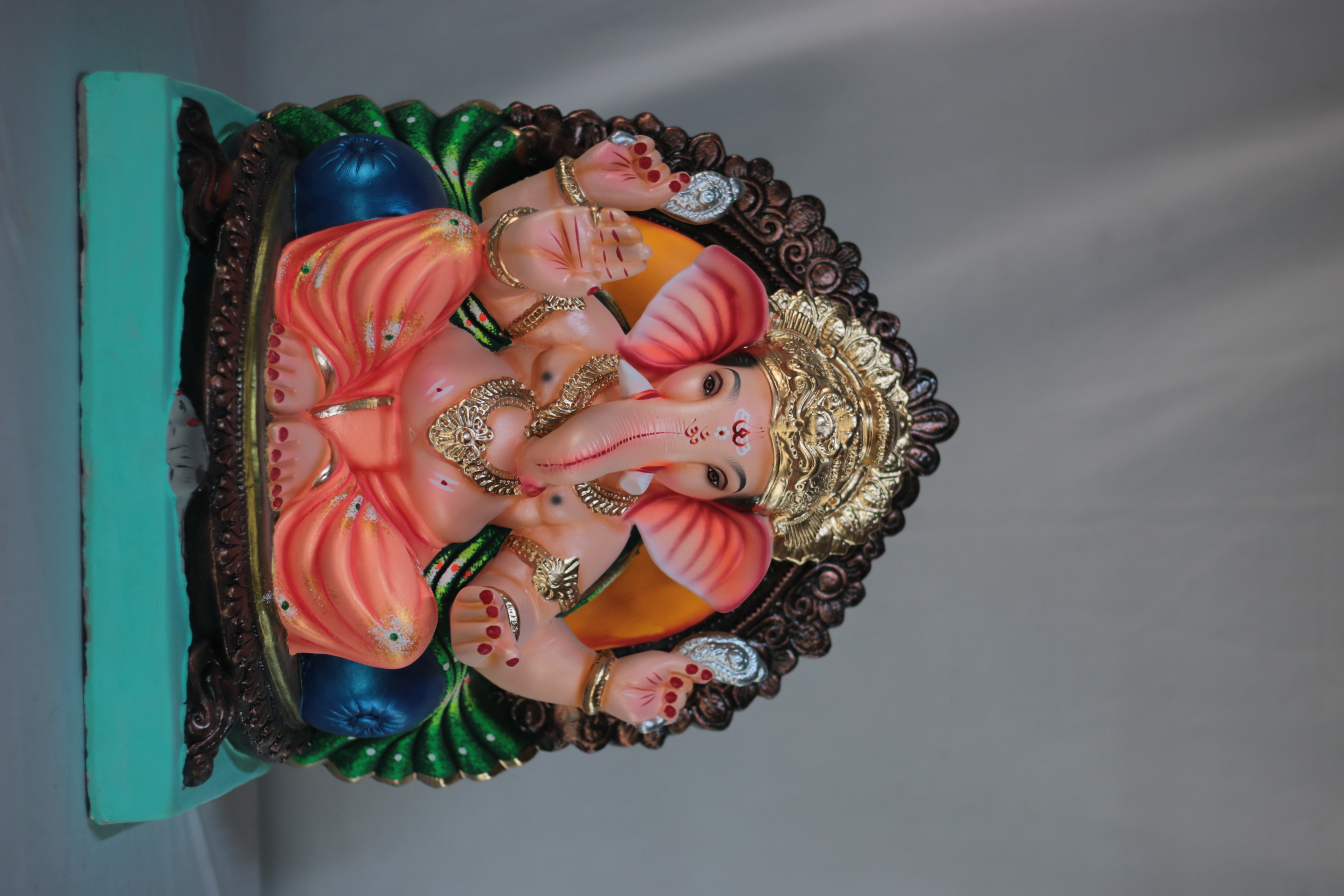 Double Load Mhaisuri Ganpati | Eco Friendly Shadu Mati Ganpati | 16 Inches Height | MSKK-0007-SHA-16-DOUBL-PSKK-DNOA