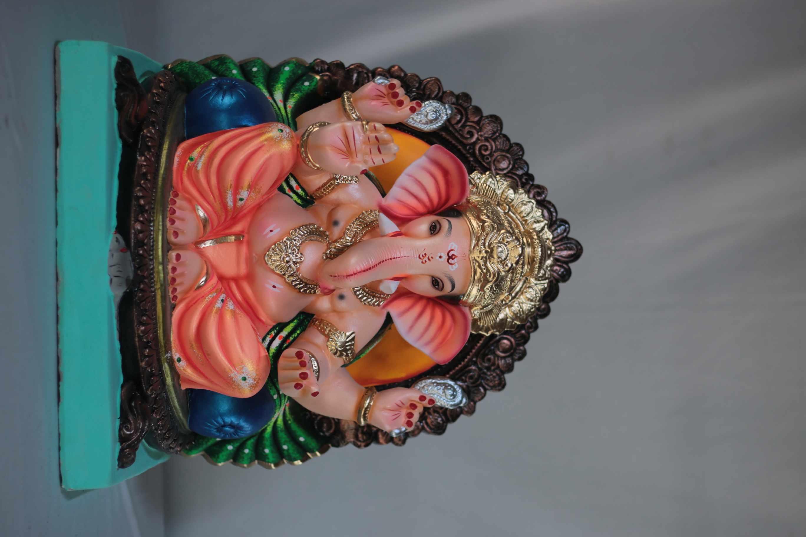 Double Load Mhaisuri Ganpati | Eco Friendly Shadu Mati Ganpati | 16 Inches Height | MSKK-0007-SHA-16-DOUBL-PSKK-DNOA