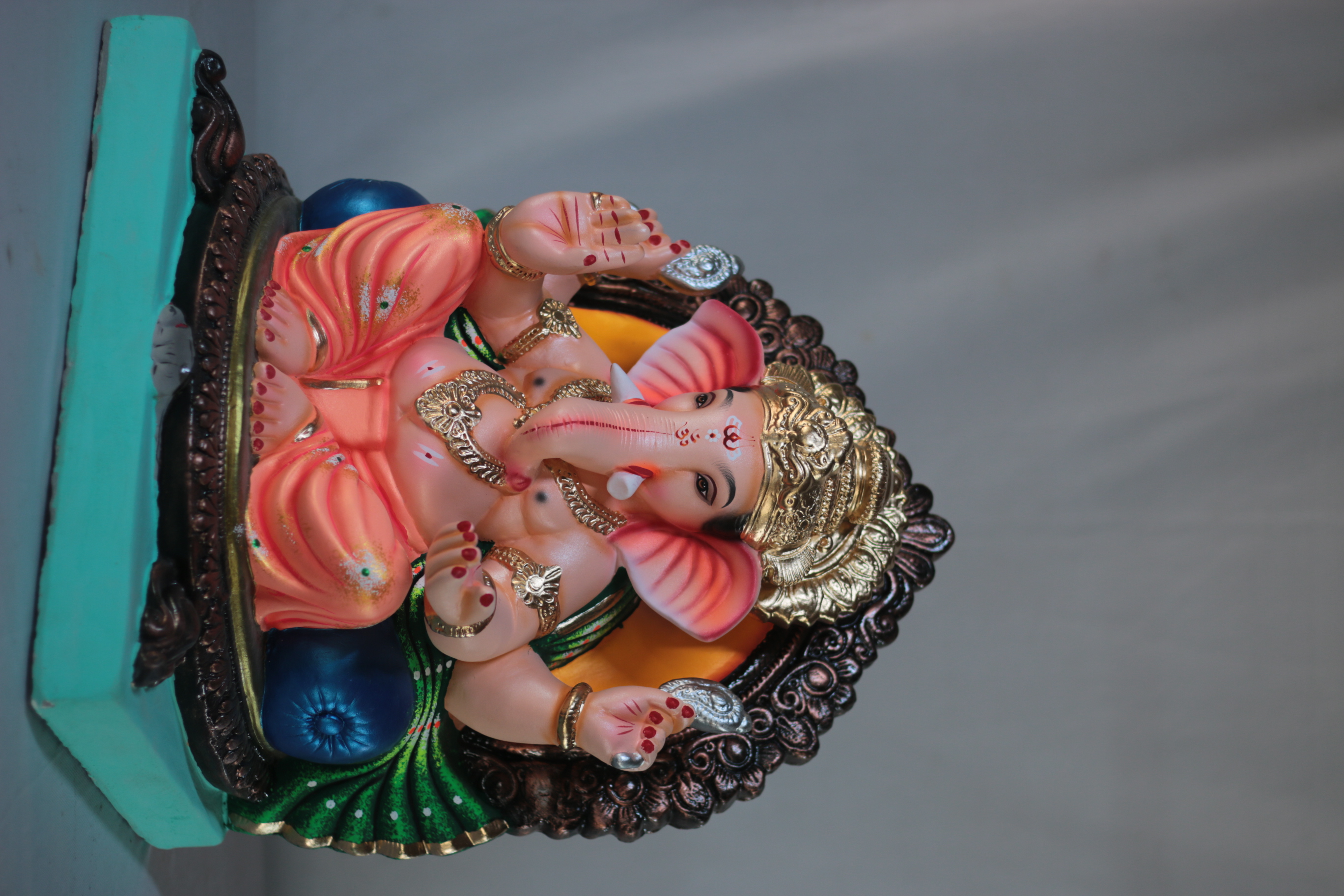 Double Load Mhaisuri Ganpati | Eco Friendly Shadu Mati Ganpati | 16 Inches Height | MSKK-0007-SHA-16-DOUBL-PSKK-DNOA