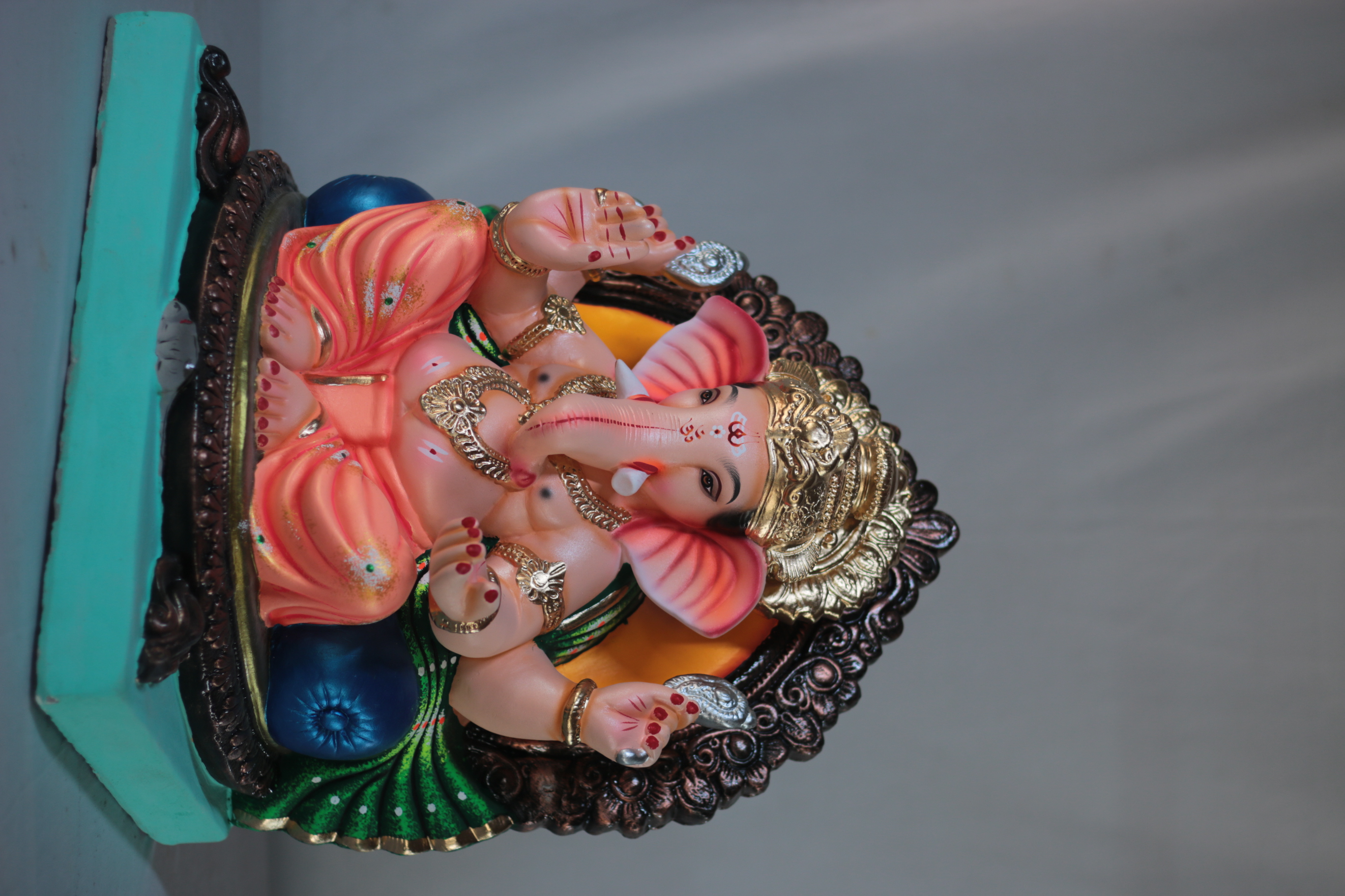 Double Load Mhaisuri Ganpati | Eco Friendly Shadu Mati Ganpati | 16 Inches Height | MSKK-0007-SHA-16-DOUBL-PSKK-DNOA