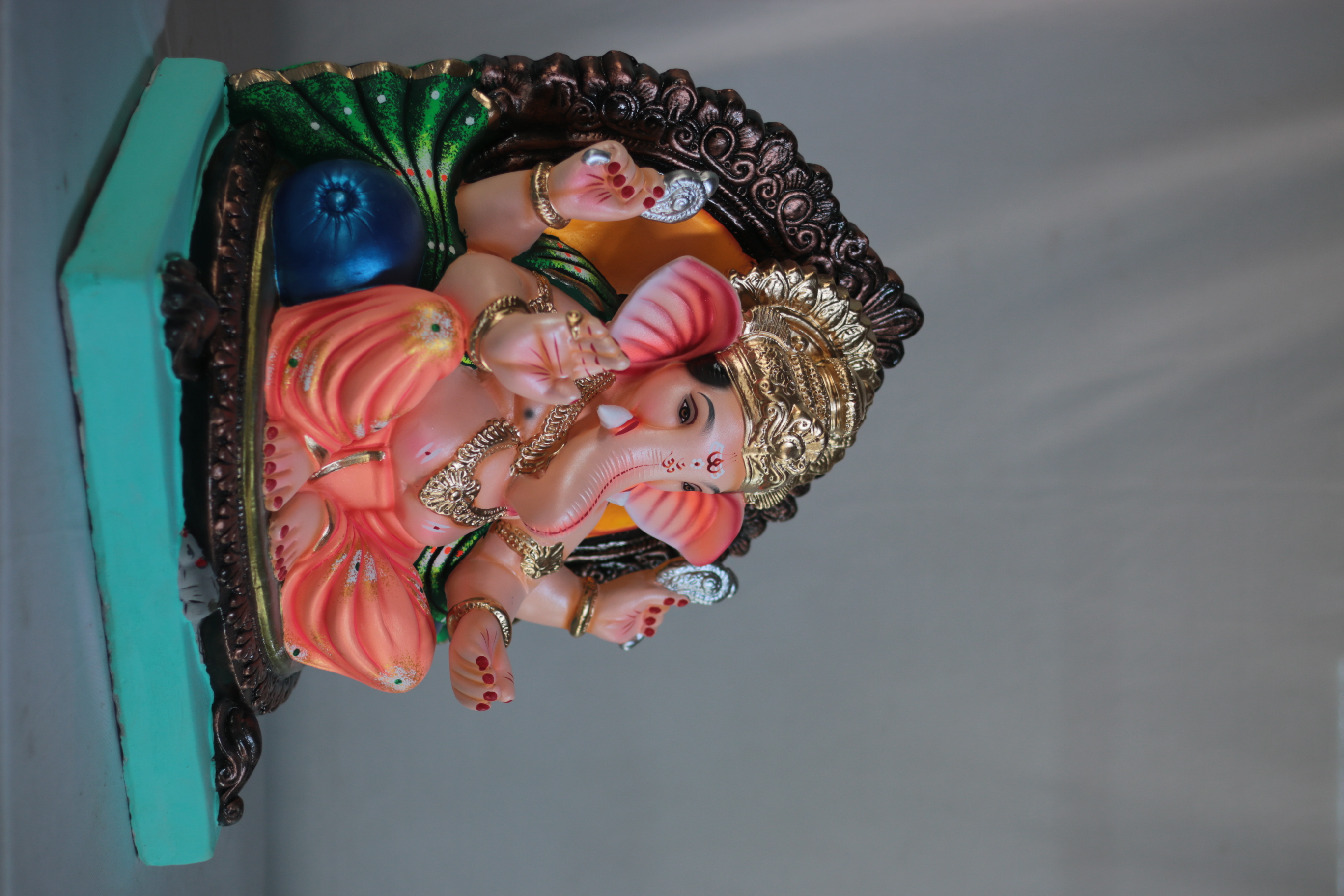 Double Load Mhaisuri Ganpati | Eco Friendly Shadu Mati Ganpati | 16 Inches Height | MSKK-0007-SHA-16-DOUBL-PSKK-DNOA