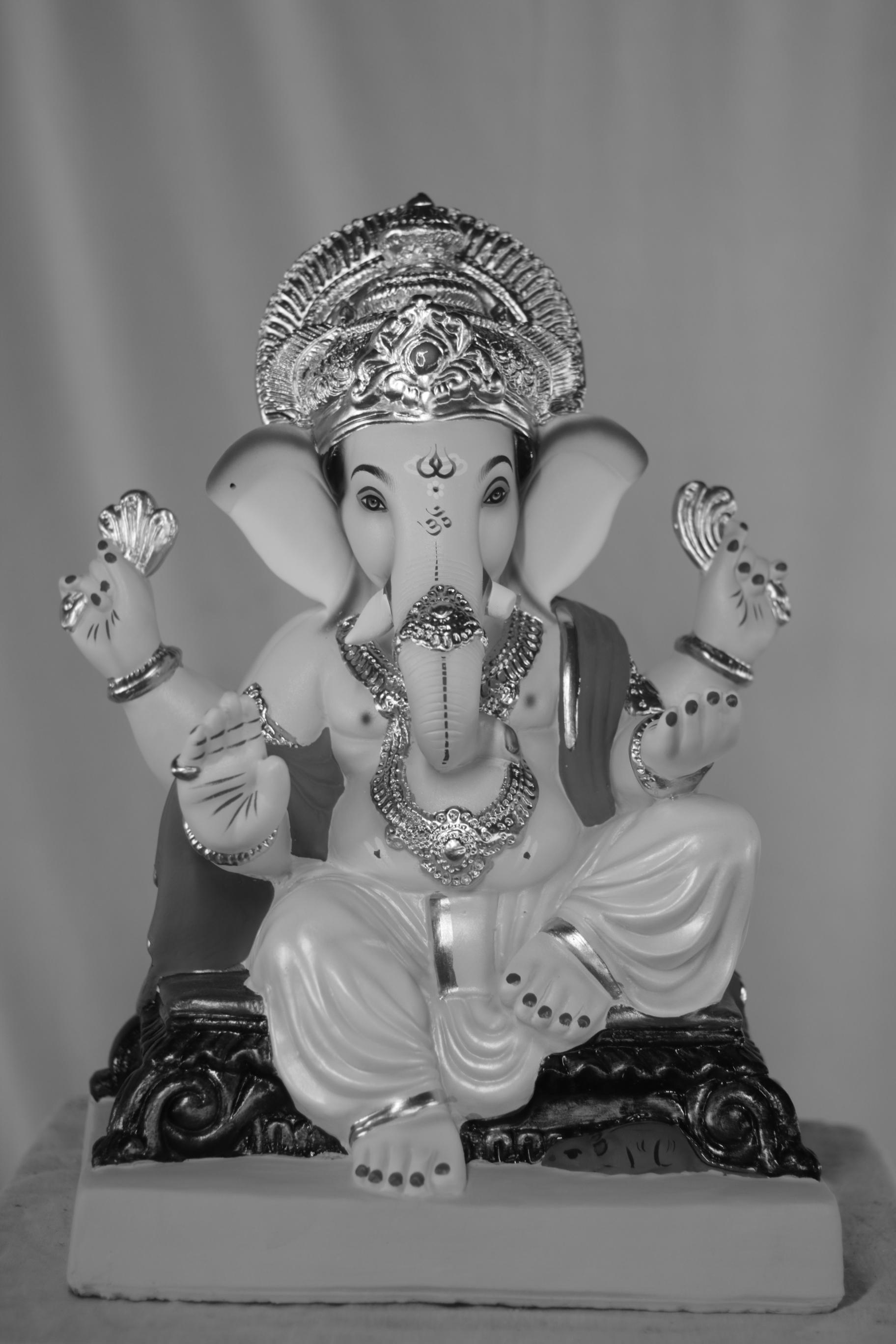 Juna German Ganpati | Eco Friendly Shadu Mati Ganpati | 18 Inches Height | MSKK-0013-SHA-18-JUNAG-PSKK-DNOA-VXX
