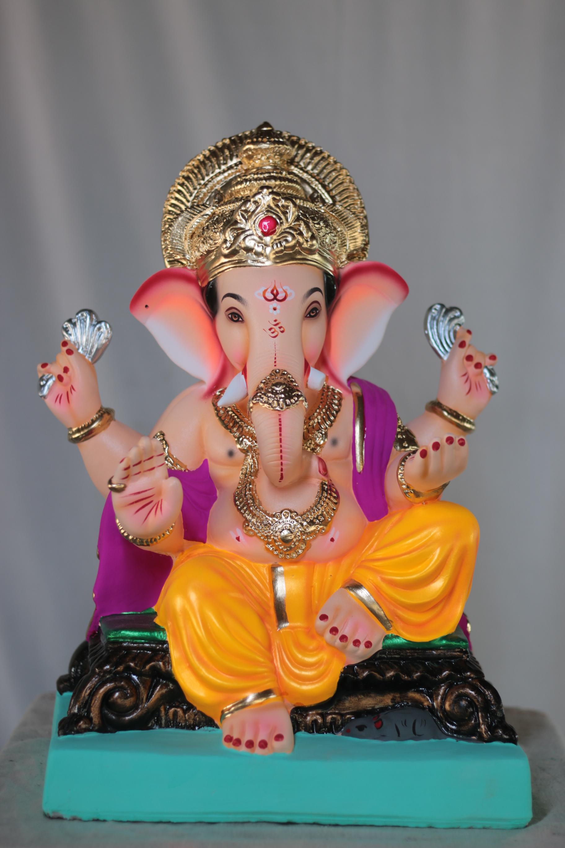 Juna German Ganpati | Shadu Mati Ganpati | 18 Inches Height | MSKK-0013-SHA-18-JUNAG-PSKK-DNOA