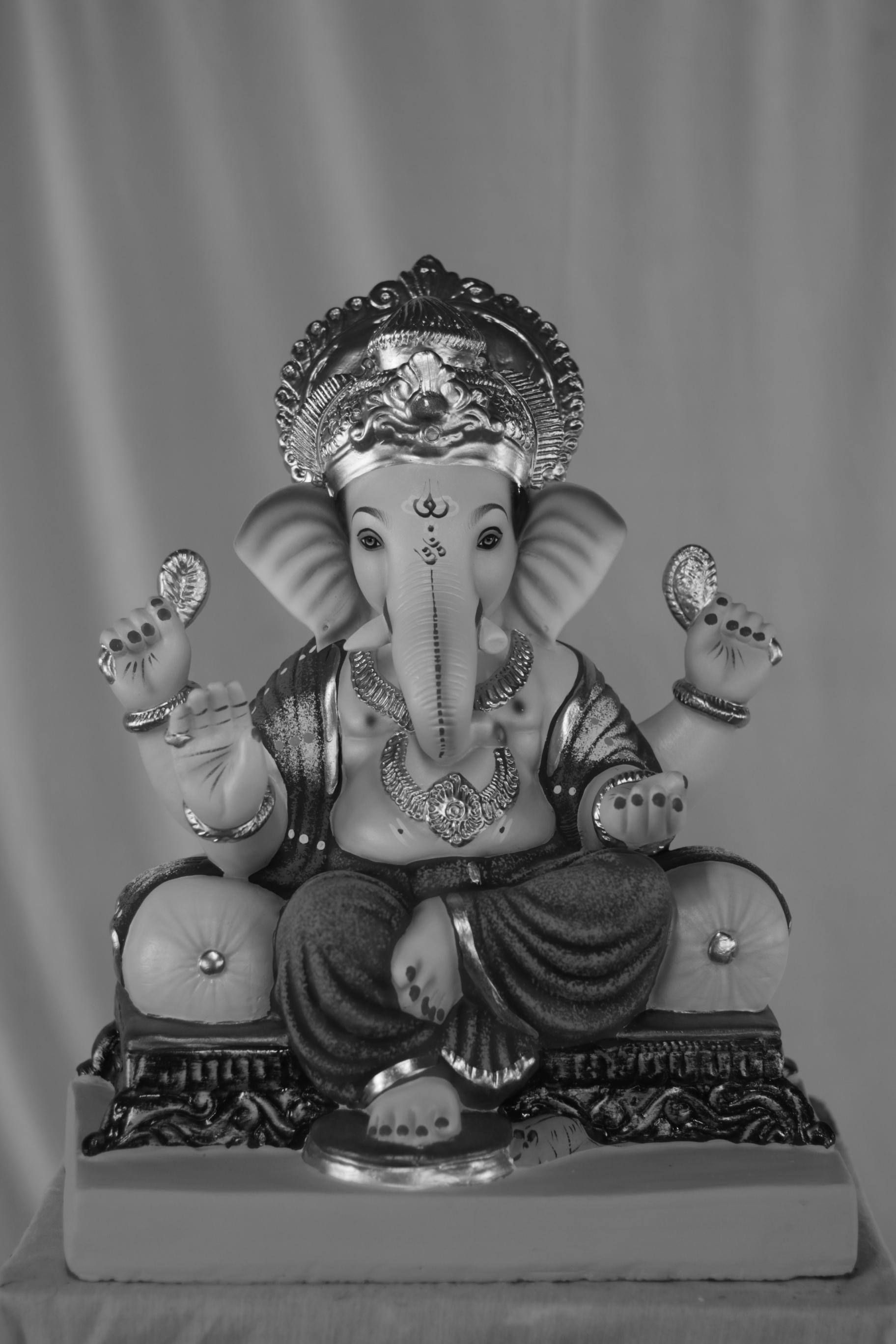 German Koch Ganpati | Eco Friendly Shadu Mati Ganpati | 18 Inches Height | MSKK-0023-SHA-18-GERMA-PSKK-DNOA-VXX