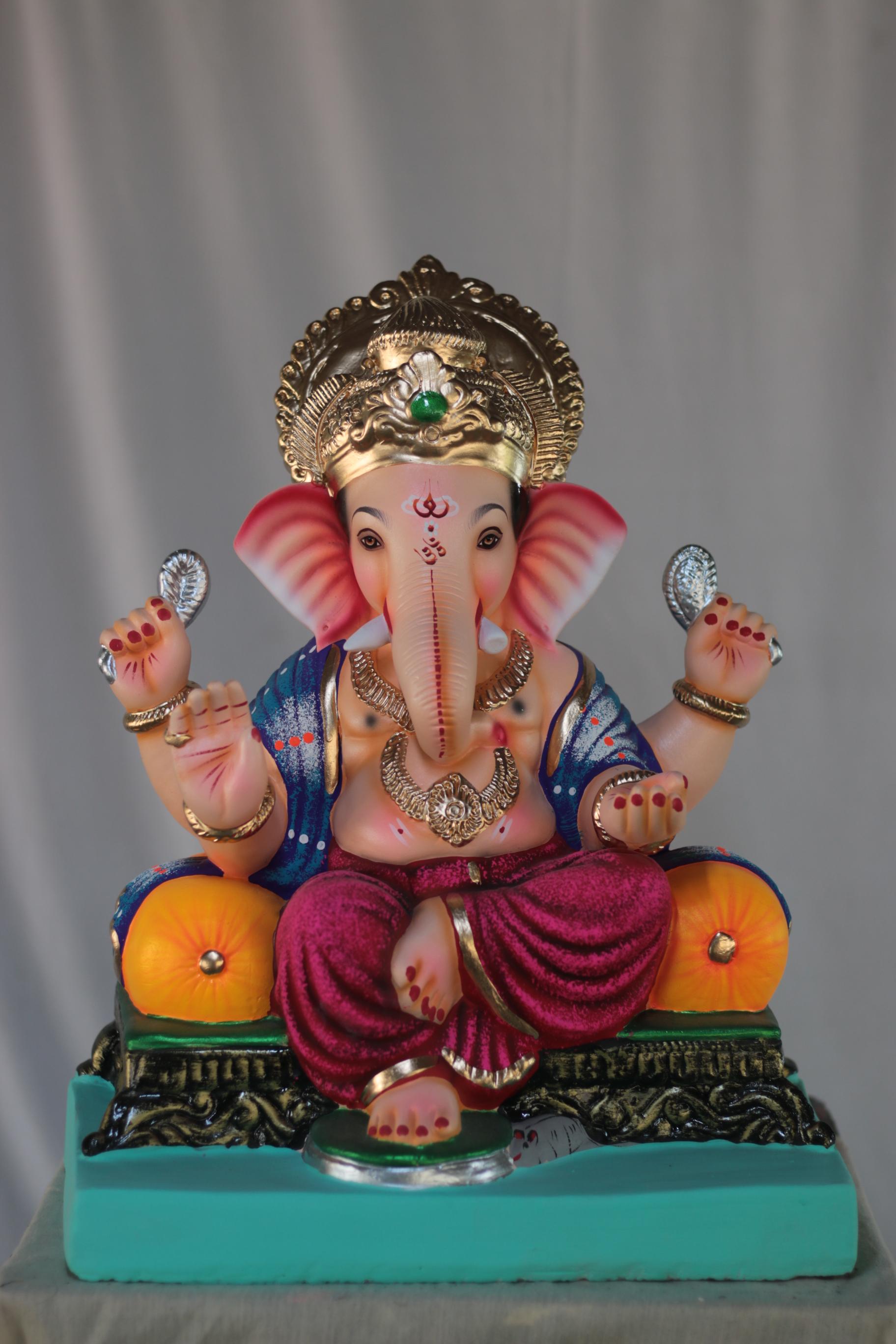 German Koch Ganpati | Shadu Mati Ganpati | 18 Inches Height | MSKK-0023-SHA-18-GERMA-PSKK-DNOA