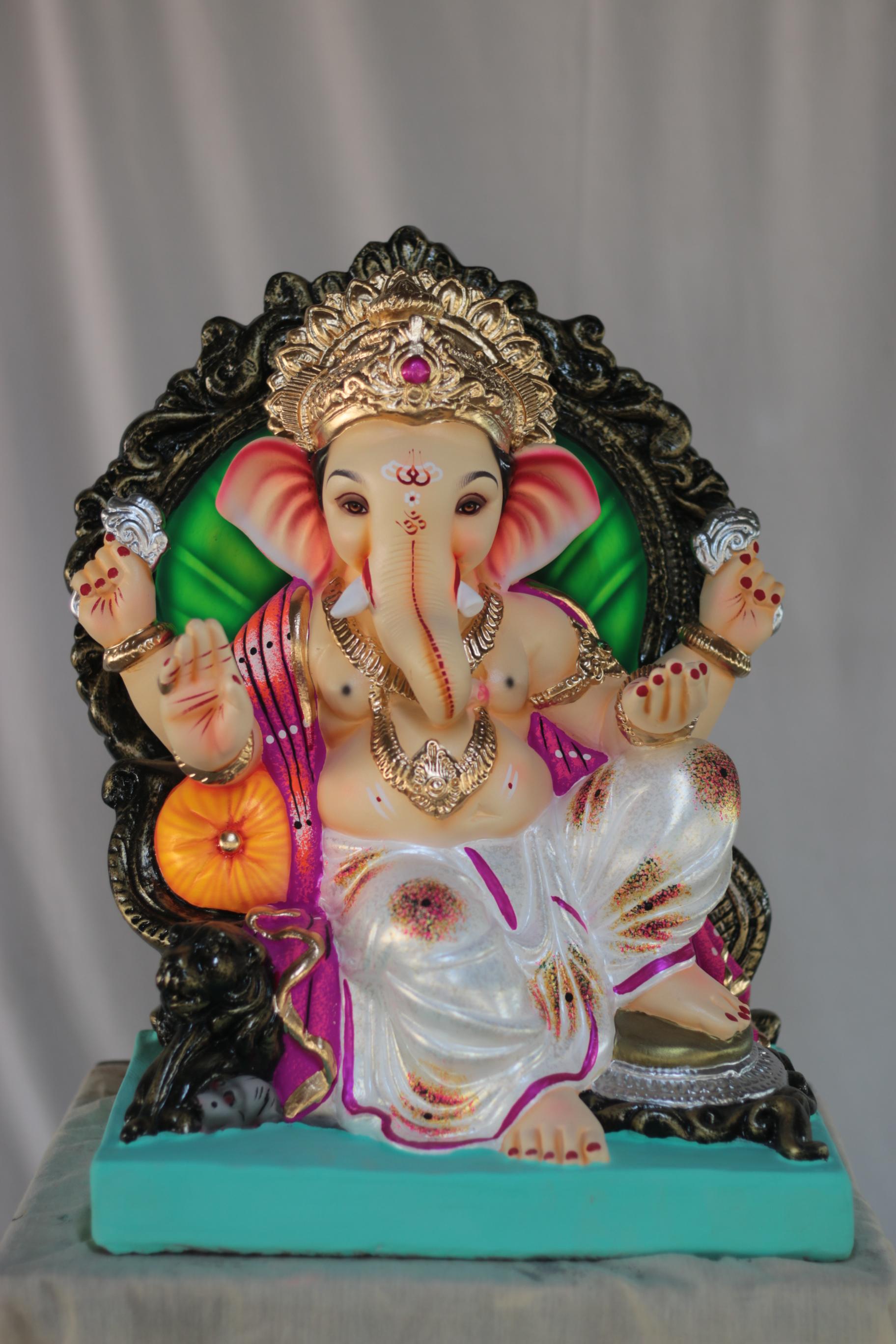 Vaadya Furniture Ganpati | Shadu Mati Ganpati | 18 Inches Height | MSKK-0033-SHA-18-VAADY-PSKK-DNOA