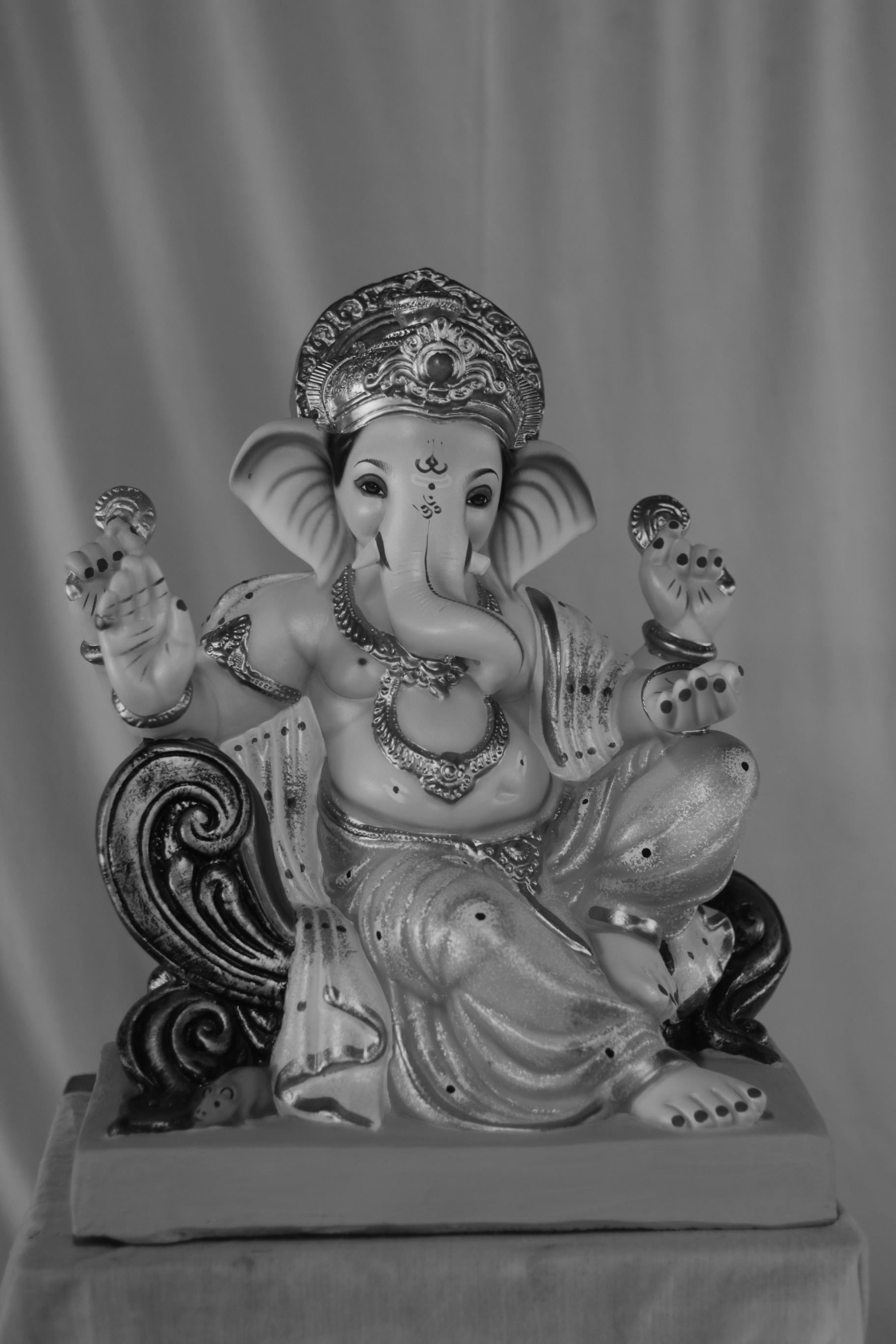 Saavkar Ganpati | Eco Friendly Shadu Mati Ganpati | 18 Inches Height | MSKK-0036-SHA-18-SAAVK-PSKK-DNOA-VXX Saavkar Ganpati | Eco Friendly Shadu Mati Ganpati | 18 Inches Height | MSKK-0036-SHA-18-SAAVK-PSKK-DNOA-VXX