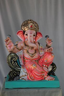 Saavkar Ganpati | Shadu Mati Ganpati | 18 Inches Height | MSKK-0036-SHA-18-SAAVK-PSKK-DNOA Saavkar Ganpati | Shadu Mati Ganpati | 18 Inches Height | MSKK-0036-SHA-18-SAAVK-PSKK-DNOA