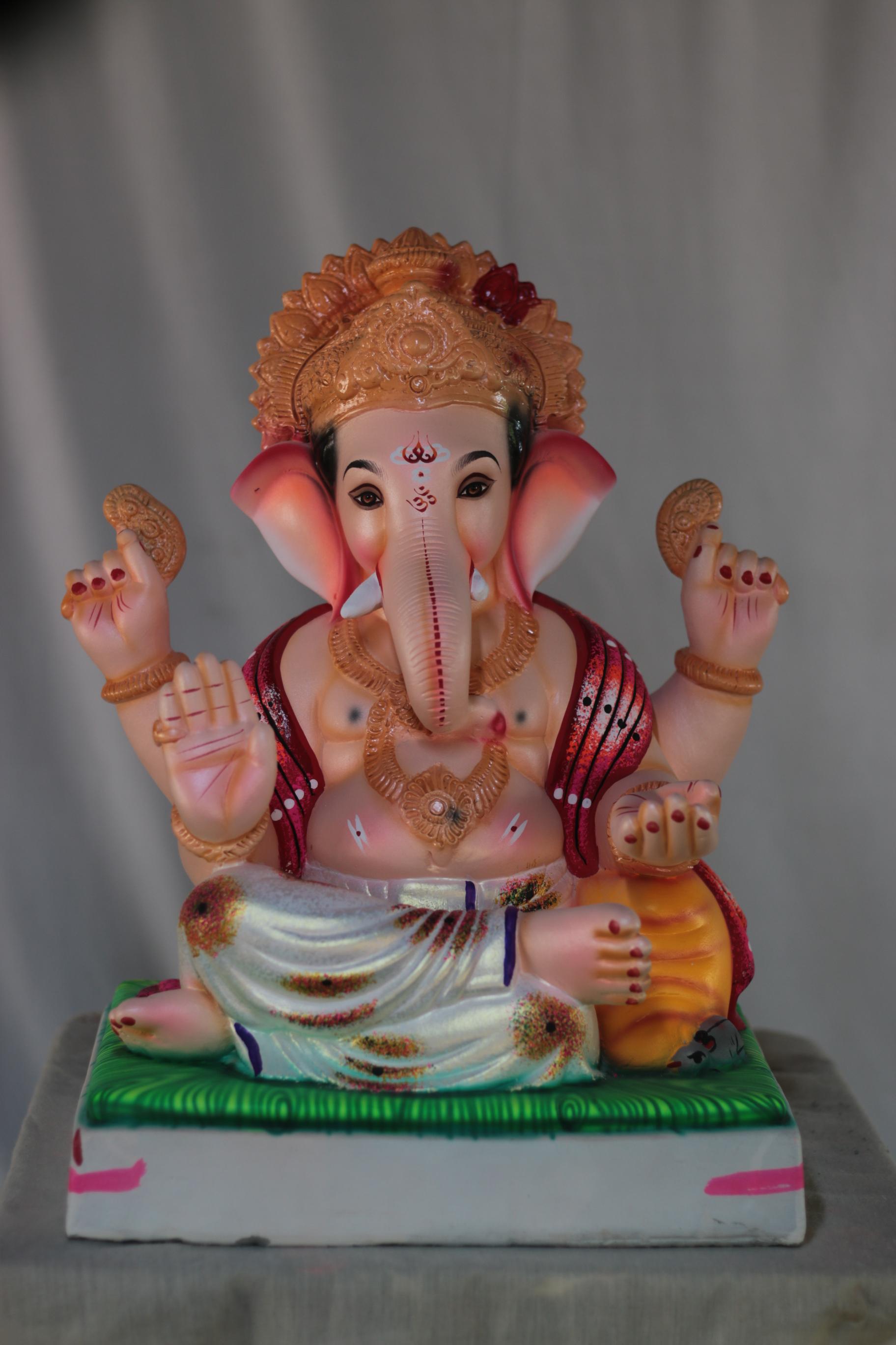Shivrekar Ganpati | Shadu Mati Ganpati | 16 Inches Height | MSKK-0037-SHA-16-SHIVR-PSKK-DNOA