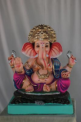 Titwala Ganpati | Shadu Mati Ganpati | 19 Inches Height | MSKK-0041-SHA-19-TITWA-PSKK-DNOA