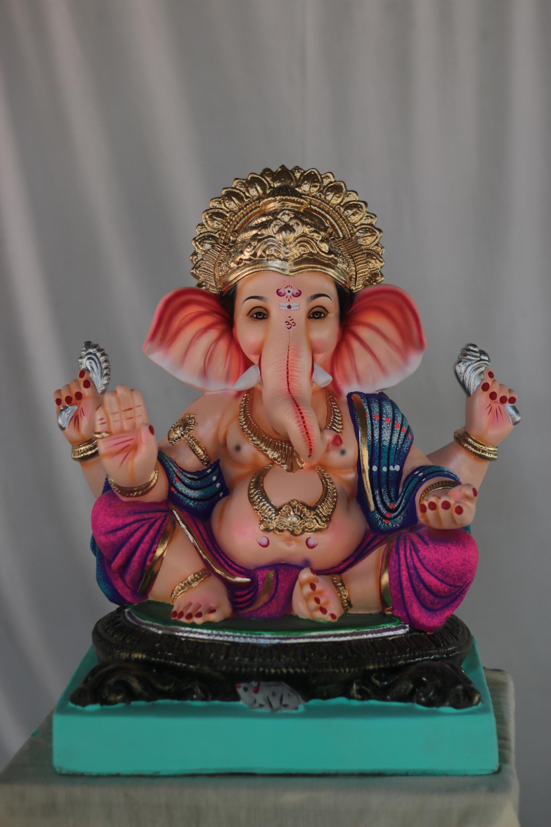Titwala Ganpati | Shadu Mati Ganpati | 19 Inches Height | MSKK-0041-SHA-19-TITWA-PSKK-DNOA