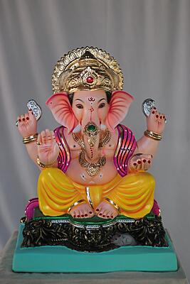 Madhyam Mhaisuri Ganpati | Shadu Mati Ganpati | 19 Inches Height | MSKK-0044-SHA-19-MADHY-PSKK-DNOA Madhyam Mhaisuri Ganpati | Shadu Mati Ganpati | 19 Inches Height | MSKK-0044-SHA-19-MADHY-PSKK-DNOA