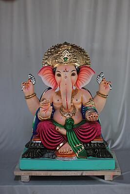 Motha Philips Ganpati | Shadu Mati Ganpati | 21 Inches Height | MSKK-0047-SHA-21-MOTHA-PSKK-DNOA