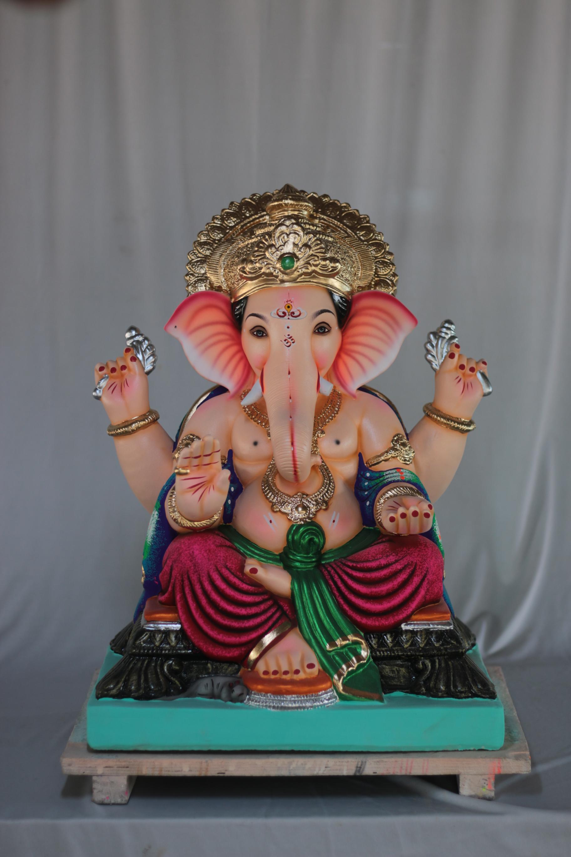 Motha Philips Ganpati | Shadu Mati Ganpati | 21 Inches Height | MSKK-0047-SHA-21-MOTHA-PSKK-DNOA