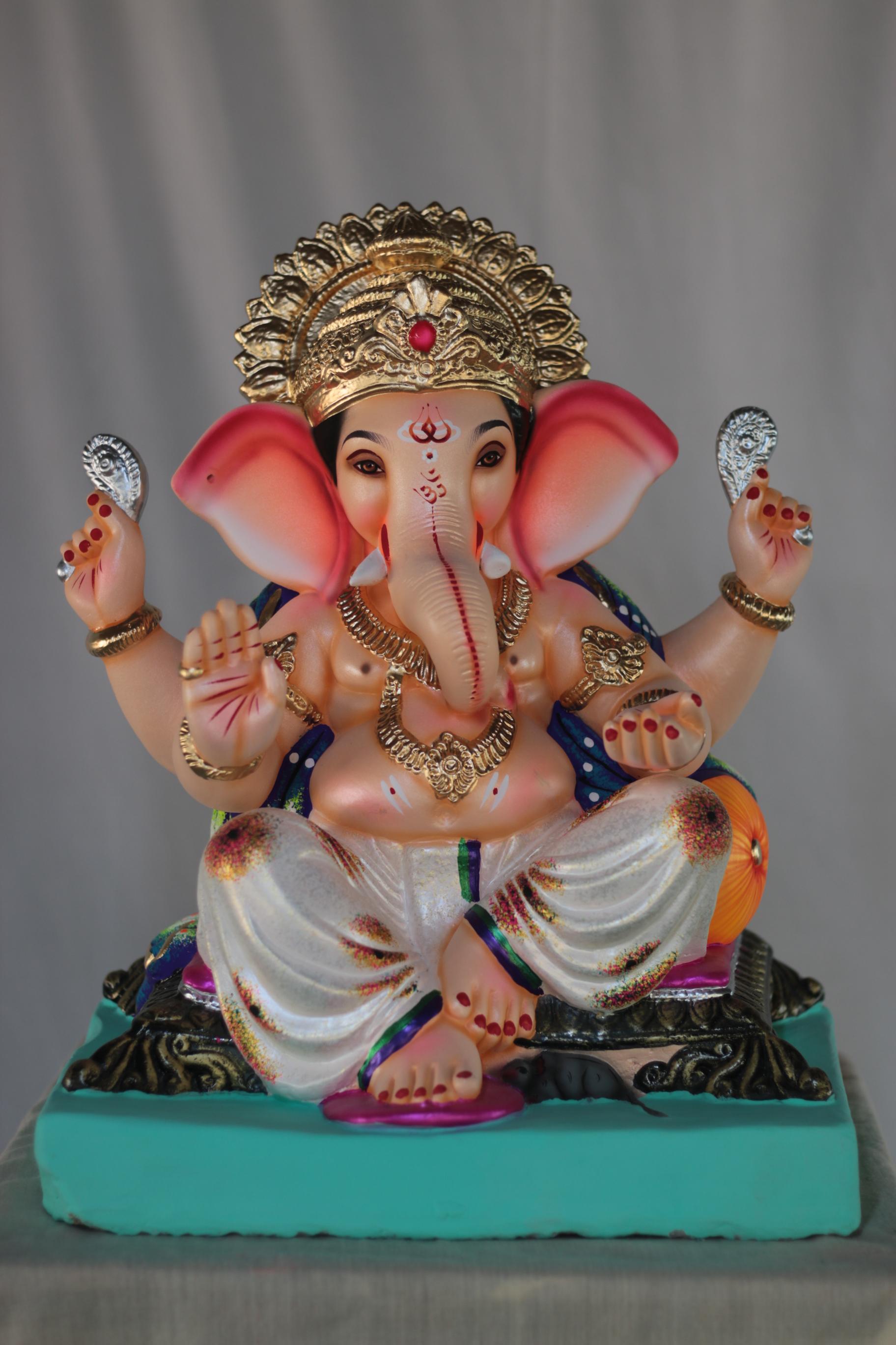 Lahan Lambodar Ganpati | Shadu Mati Ganpati | 17 Inches Height | MSKK-0051-SHA-17-LAHAN-PSKK-DNOA