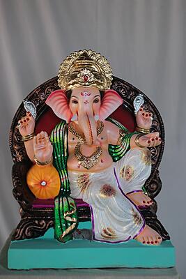 Aadvi Koch Furniture Ganpati | Shadu Mati Ganpati | 19 Inches Height | MSKK-0052-SHA-19-AADVI-PSKK-DNOA Aadvi Koch Furniture Ganpati | Shadu Mati Ganpati | 19 Inches Height | MSKK-0052-SHA-19-AADVI-PSKK-DNOA