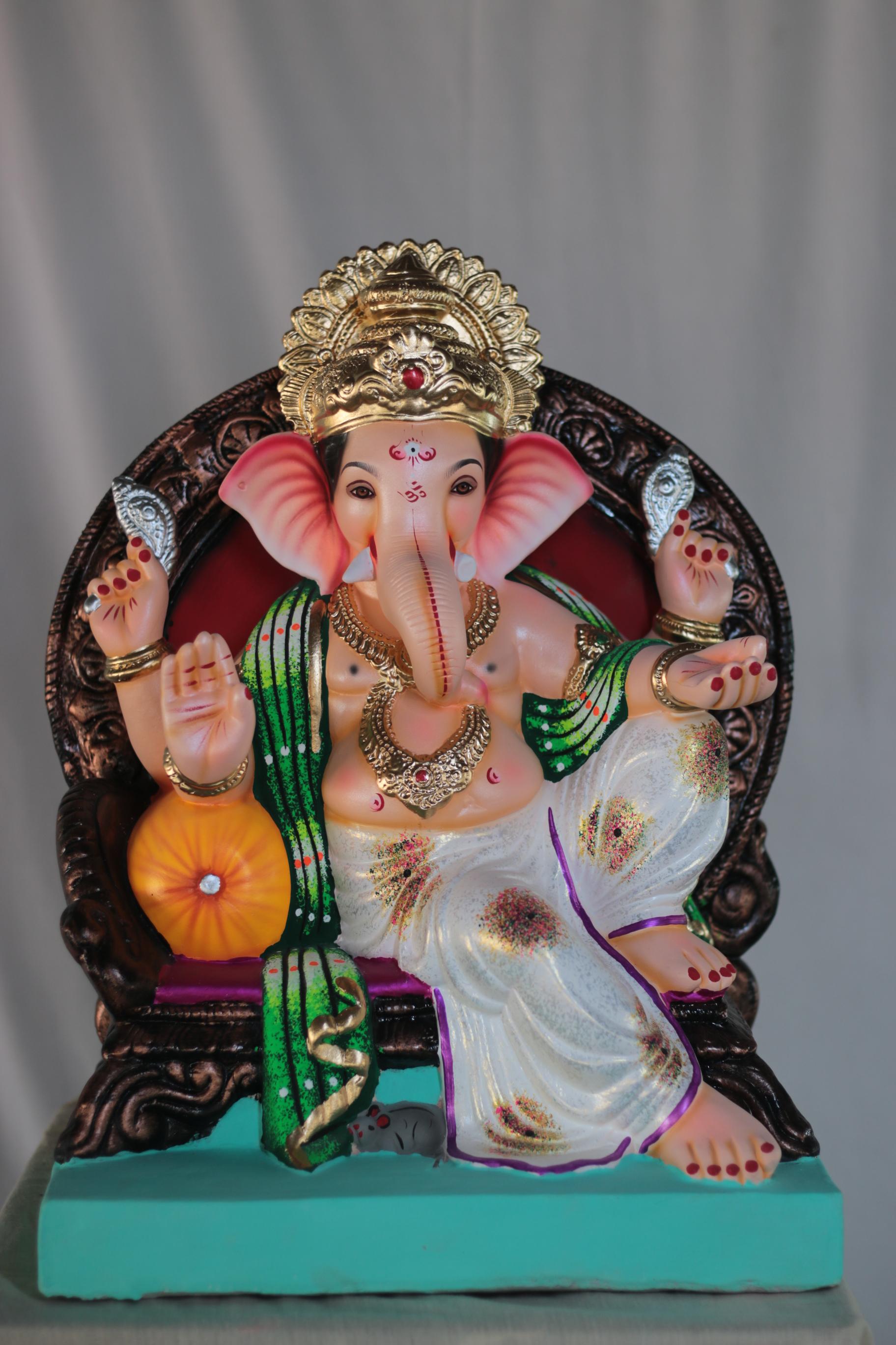 Aadvi Koch Furniture Ganpati | Shadu Mati Ganpati | 19 Inches Height | MSKK-0052-SHA-19-AADVI-PSKK-DNOA