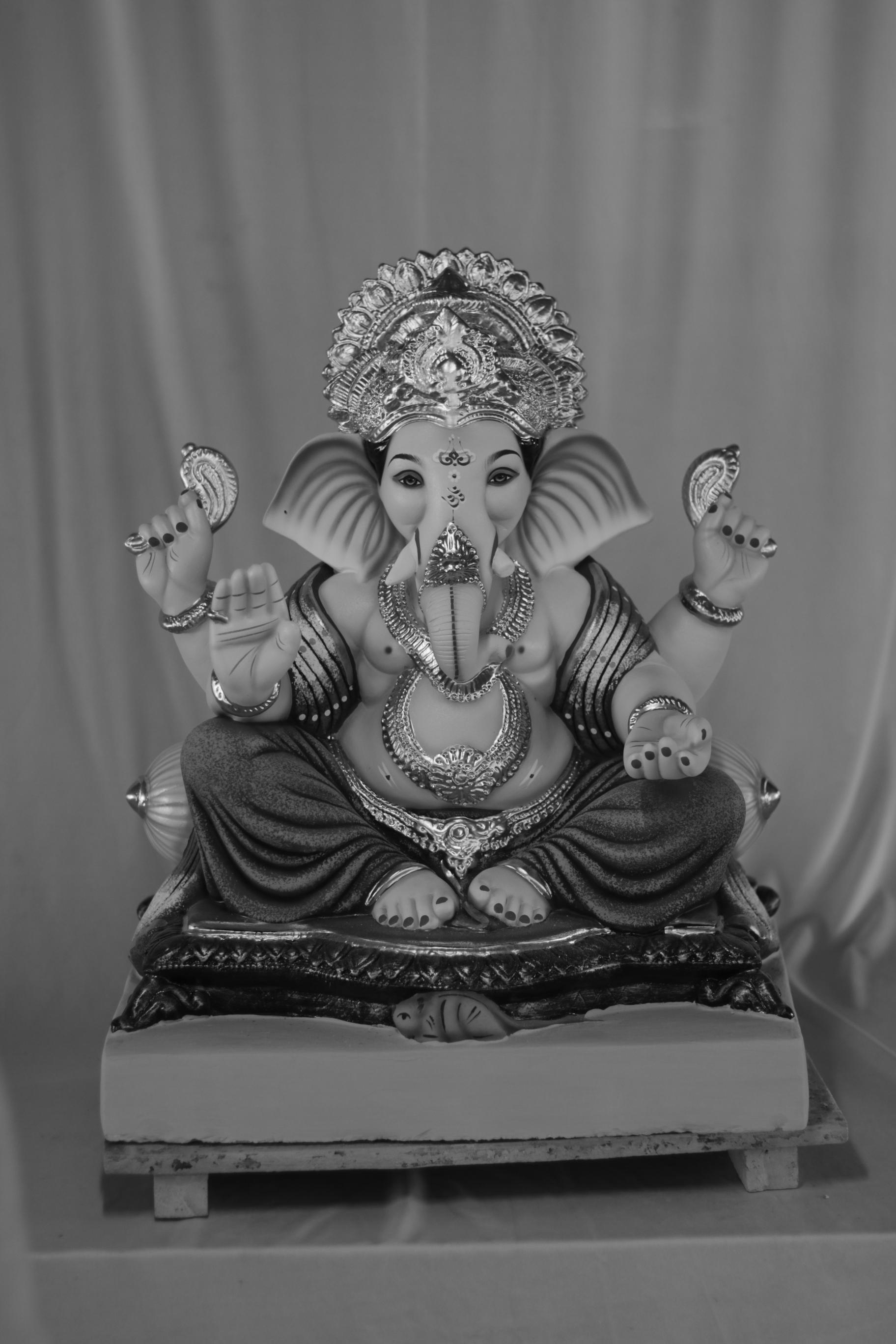 Double Load Mhaisuri Ganpati | Eco Friendly Shadu Mati Ganpati | 21 Inches Height | MSKK-0053-SHA-21-DOUBL-PSKK-DNOA-VXX