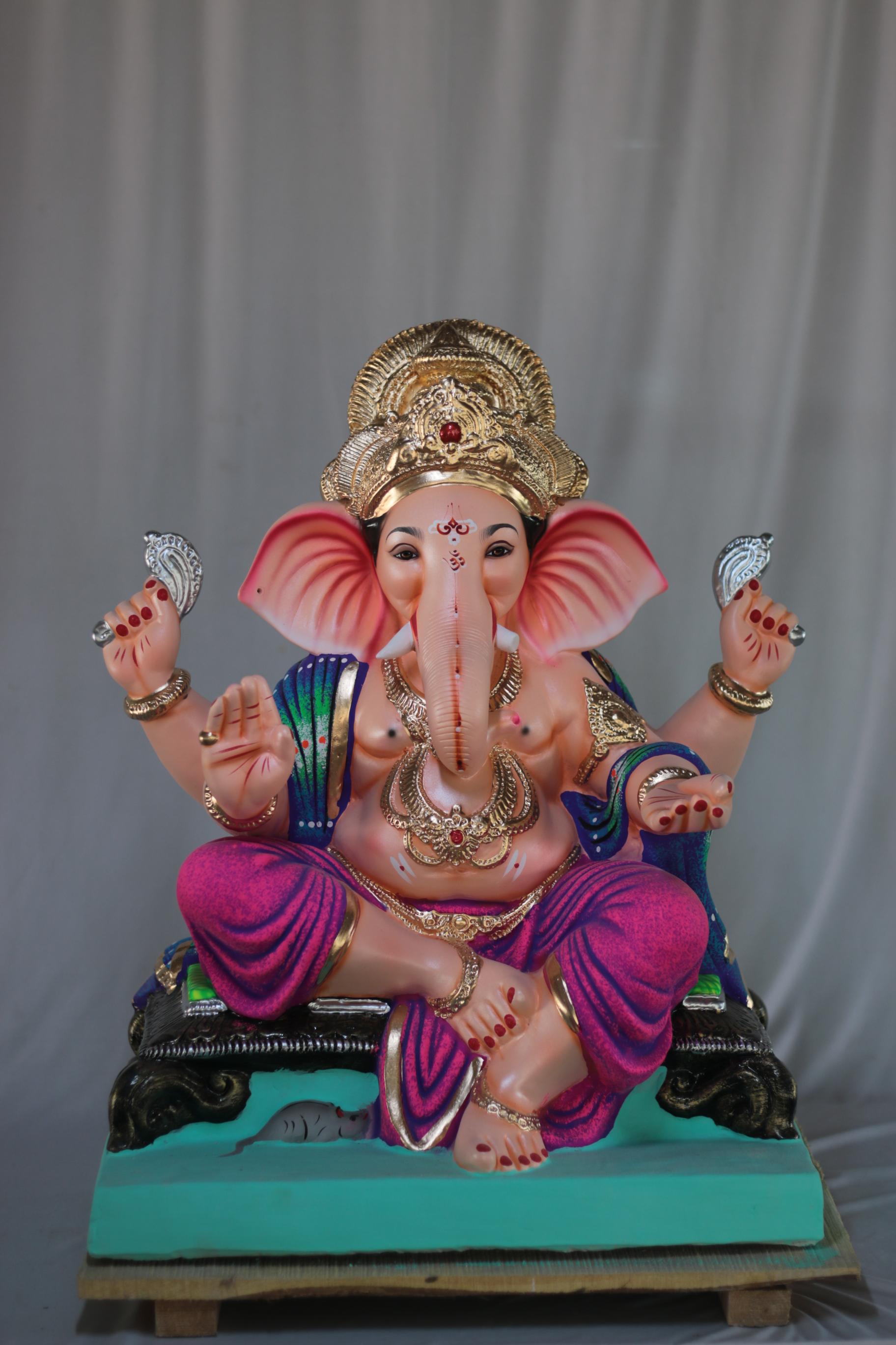 Weling Ganpati | Shadu Mati Ganpati | 22 Inches Height | MSKK-0056-SHA-22-WELIN-PSKK-DNOA