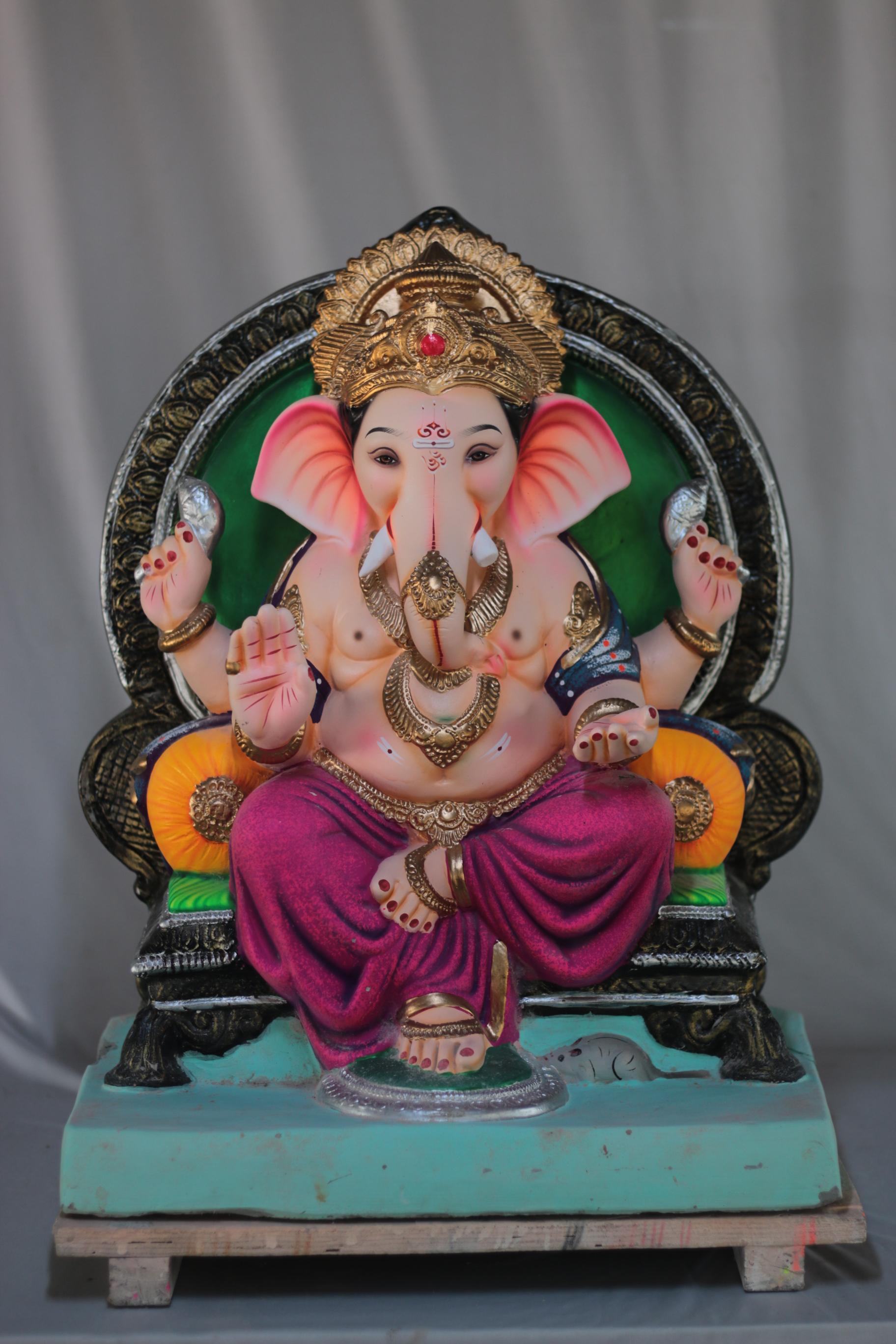 German Prabhval Ganpati | Shadu Mati Ganpati | 22 Inches Height | MSKK-0058-SHA-22-GERMA-PSKK-DNOA