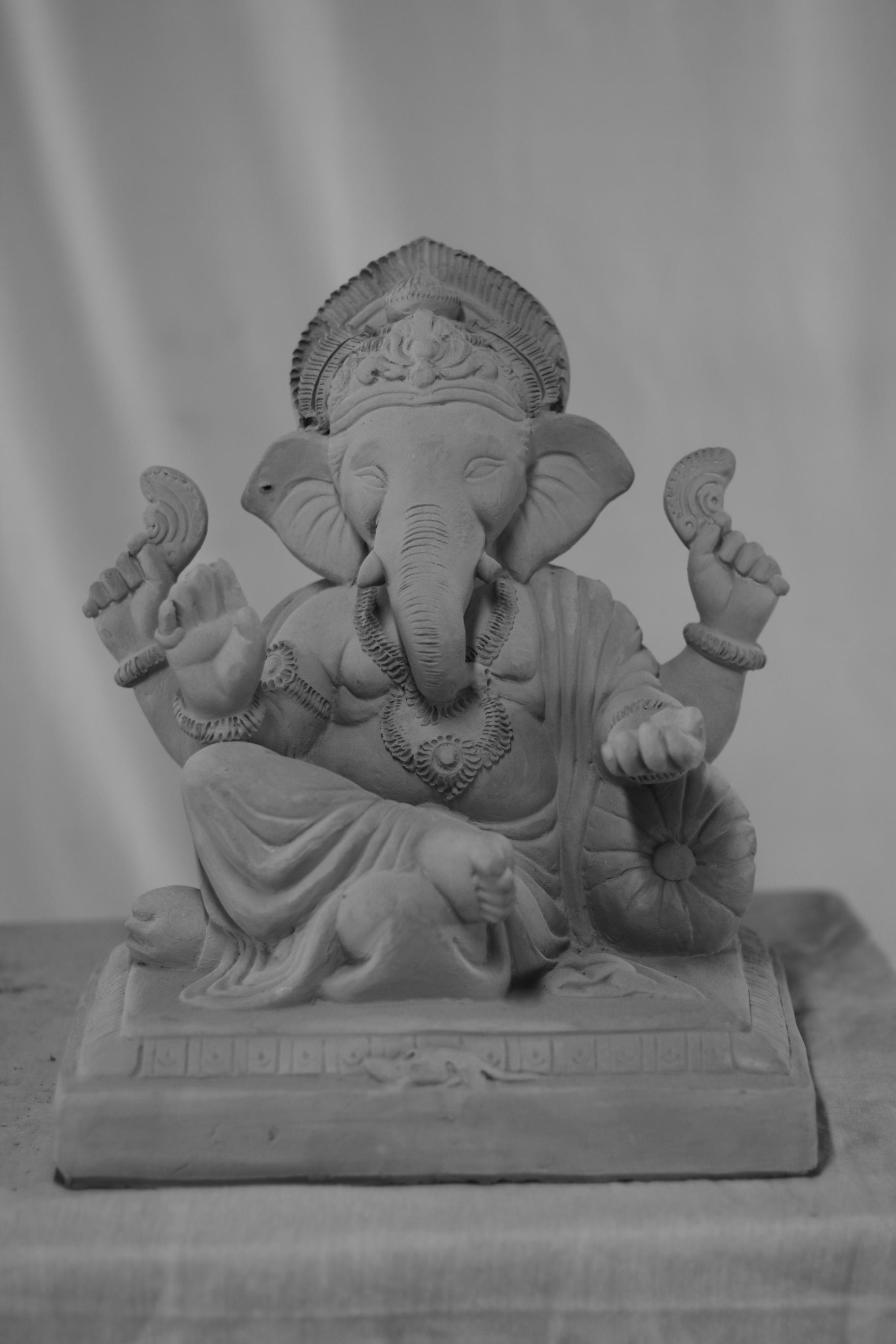 Shivrekar Ganpati | Eco Friendly Shadu Mati Ganpati | 12 Inches Height | MSKK-0063-SHA-12-SHIVR-PSKK-DNOA-VXX