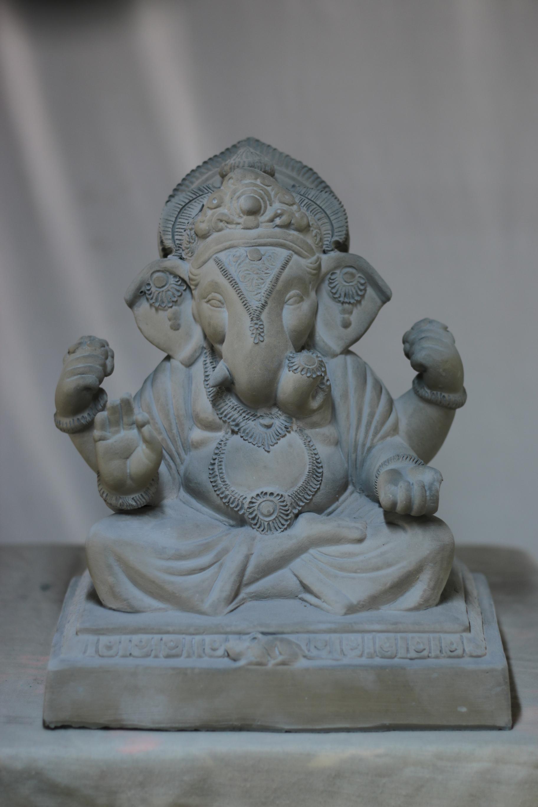 Dagdusheth Ganpati | Shadu Mati Ganpati | 12 Inches Height | MSKK-0066-SHA-12-DAGDU-PSKK-DNOA