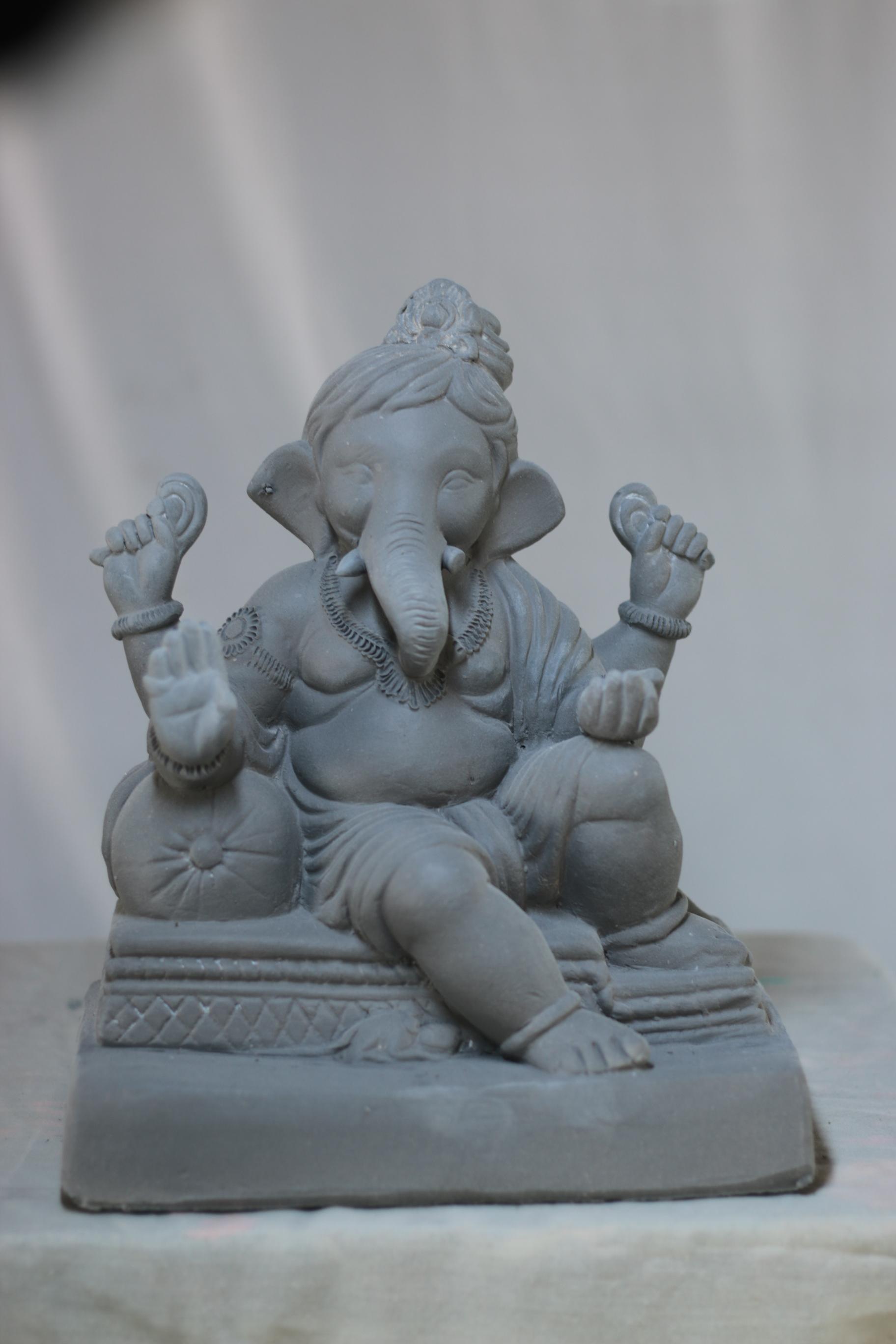 Baal Ganesh Ganpati | Shadu Mati Ganpati | 12 Inches Height | MSKK-0068-SHA-12-BAALG-PSKK-DNOA