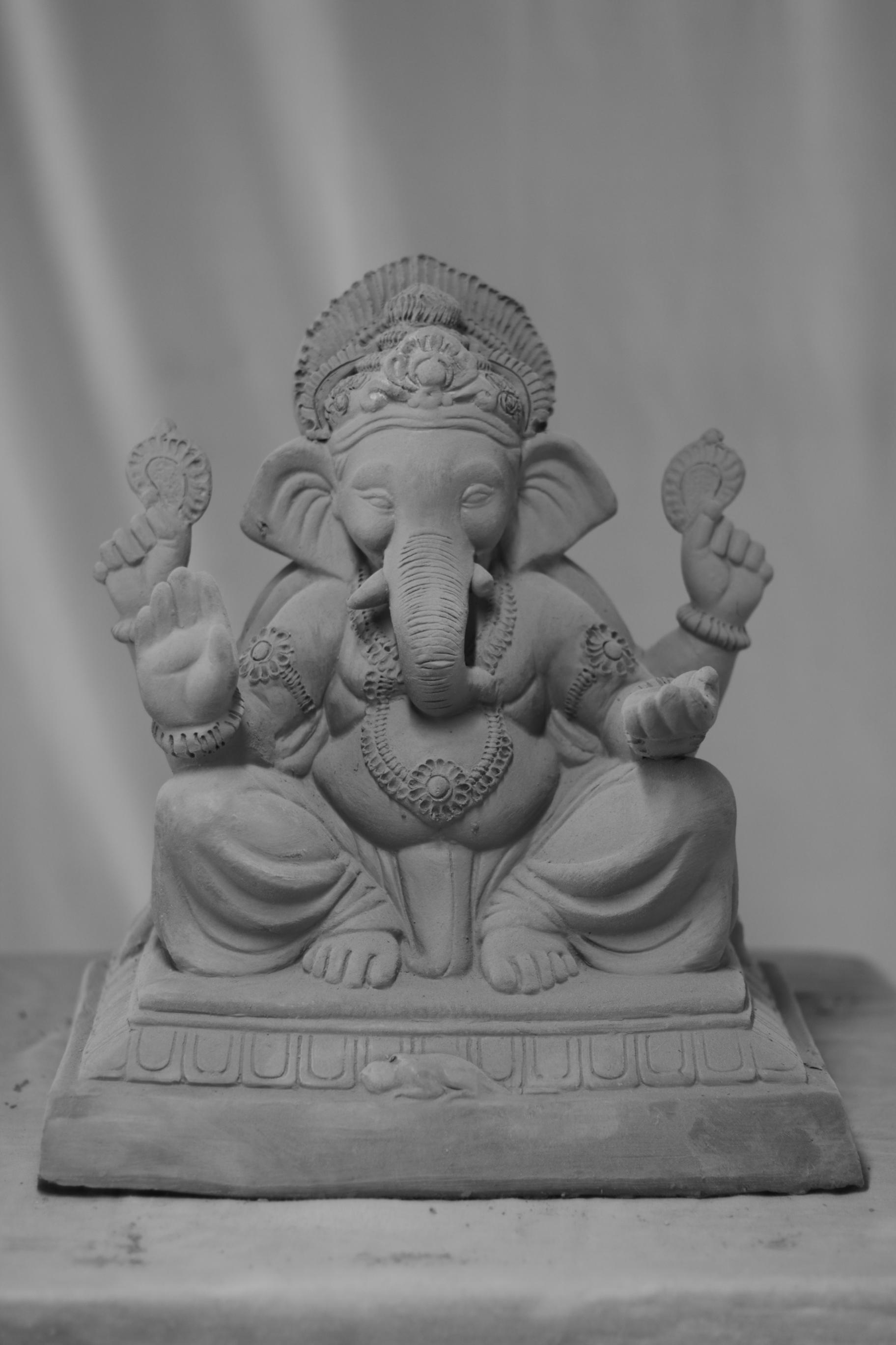 Juna Mhaisuri Ganpati | Eco Friendly Shadu Mati Ganpati | 12 Inches Height | MSKK-0069-SHA-12-JUNAM-PSKK-DNOA-VXX Juna Mhaisuri Ganpati | Eco Friendly Shadu Mati Ganpati | 12 Inches Height | MSKK-0069-SHA-12-JUNAM-PSKK-DNOA-VXX