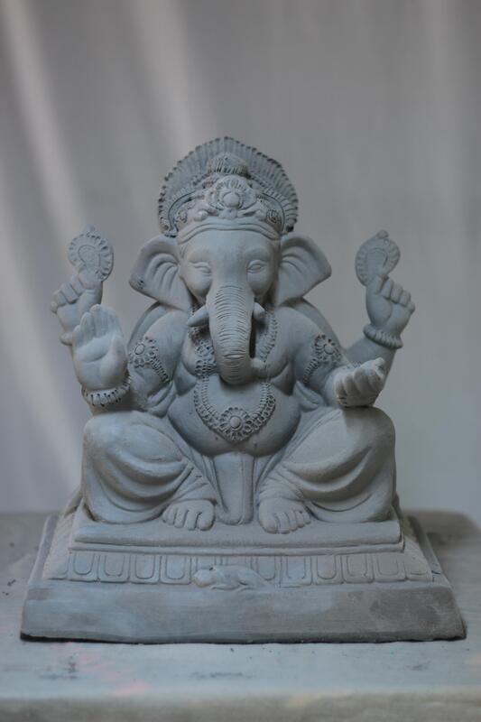 Juna Mhaisuri Ganpati | Shadu Mati Ganpati | 12 Inches Height | MSKK-0069-SHA-12-JUNAM-PSKK-DNOA